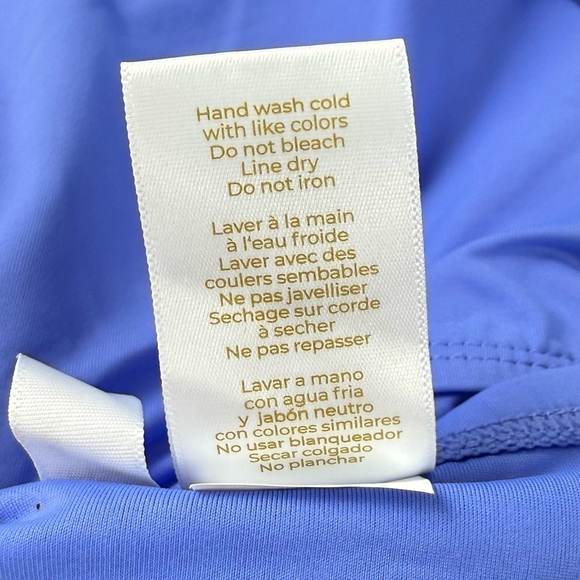 Anne Cole Tankini Swim Top Womens 24W Periwinkle Blue Ruched Underwire Plus Size - Picture 6 of 10